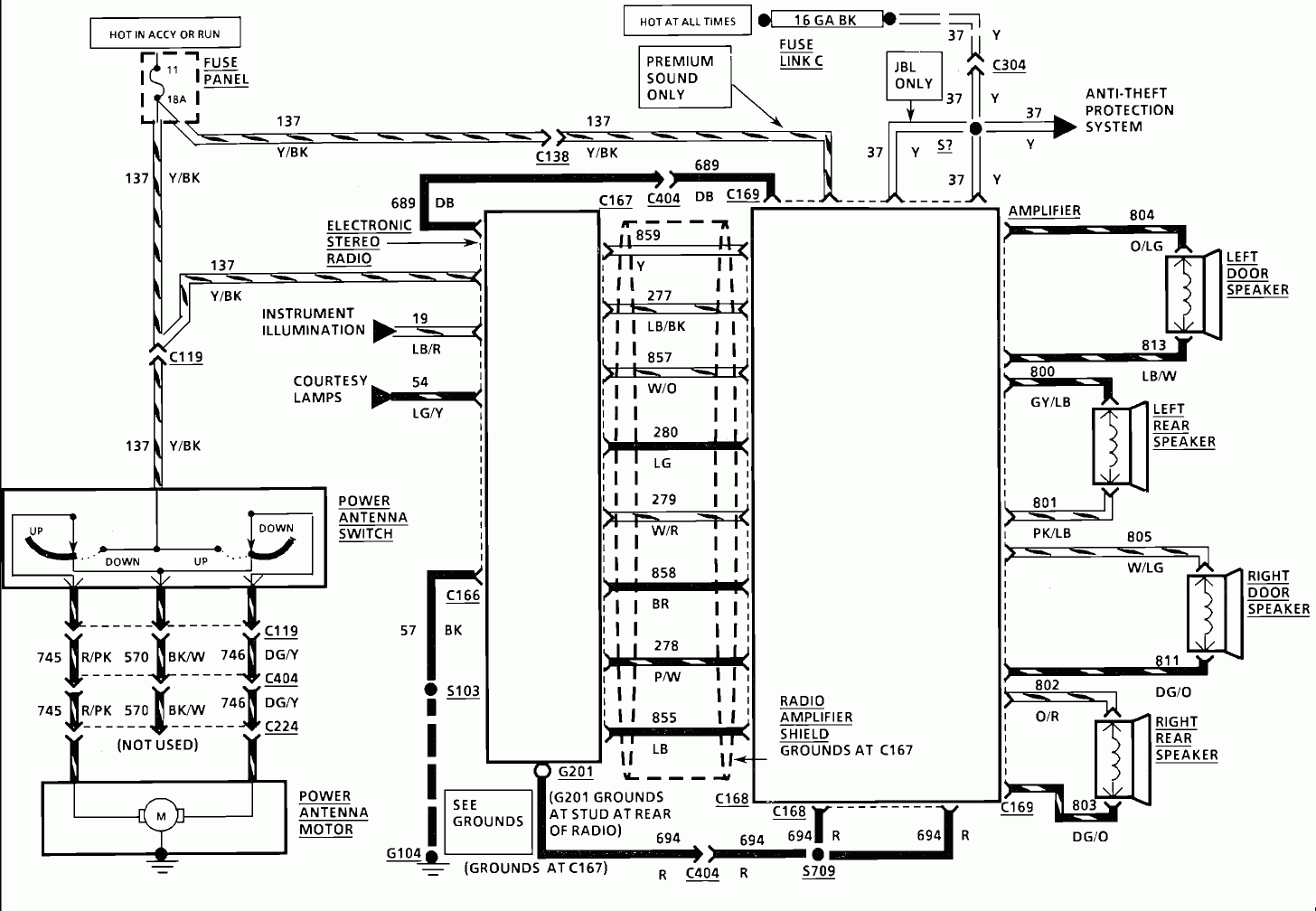 Looking For Radio And Speaker Wiring Diagrams For 1989 Lincoln VII 