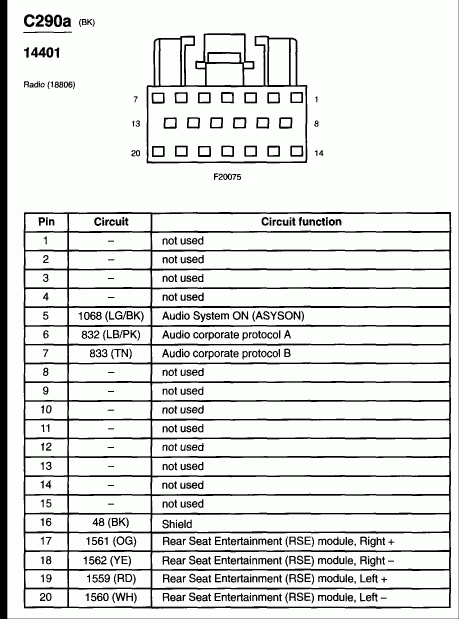 Need Radio Wiring Diagram For 2003 F150 Xlt Super Cab