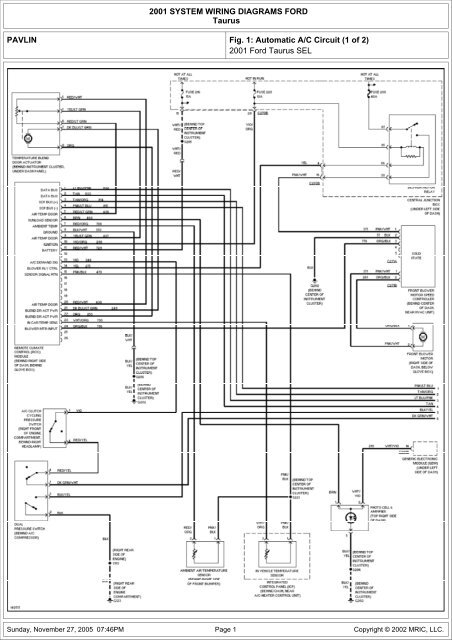 05 Ford Taurus Wiring Diagram Wiring Diagram