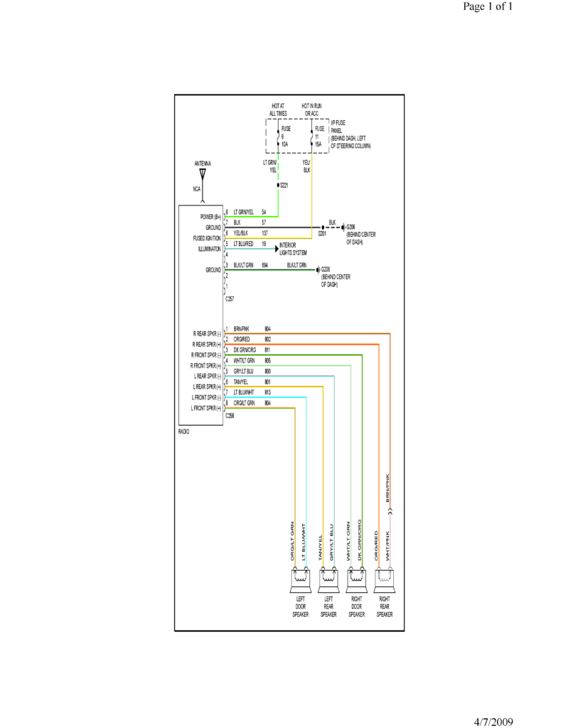 1996 Ford Mustang Radio Wiring Diagram Gonatural