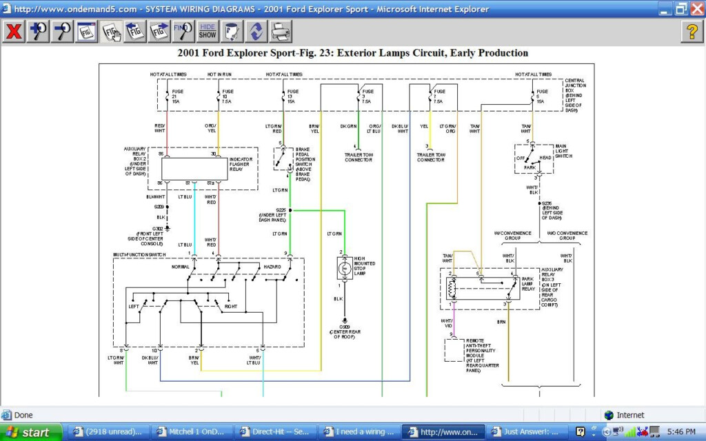 2001 Ford Explorer Sport Trac Wiring Diagram Wiring Diagram