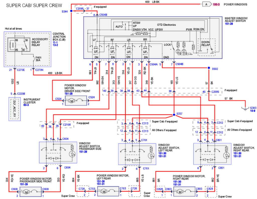 2003 Ford F150 Supercab Window Switch Wiring Diagram