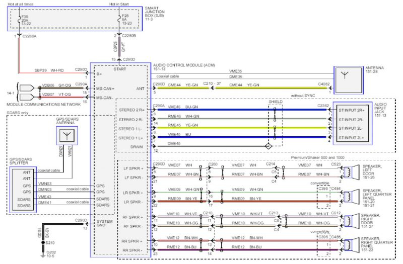 2013 Mustang Stereo Wiring Diagram