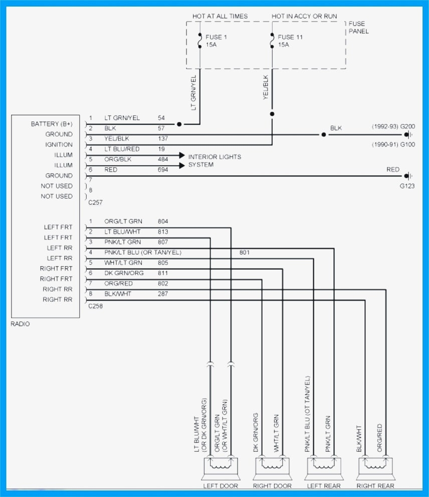 98 Mustang Radio Wiring Diagram Free Wiring Diagram