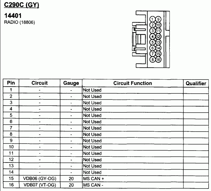 Can Someone Post The Color Codes For A 2006 Ford Fusion Stereo Wiring 