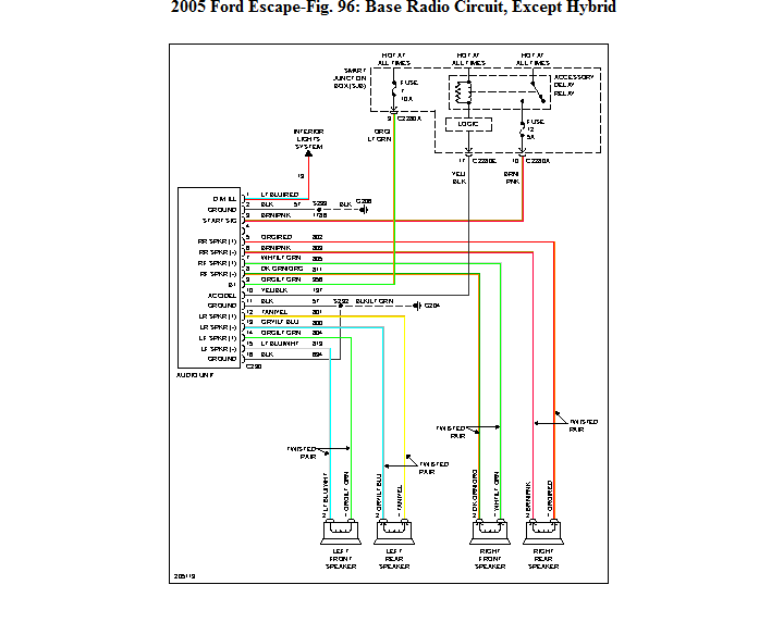 Can You Send Me A Link To An Audio System Wiring Diagram In A 2005