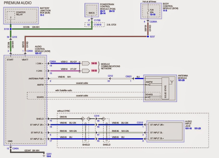 Ford Sony Amp Wiring Diagram VikkieJonatan