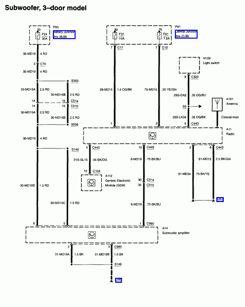 I Have A 2002 Ford Focus I Need The Radio Wiring Diagram Were Can I