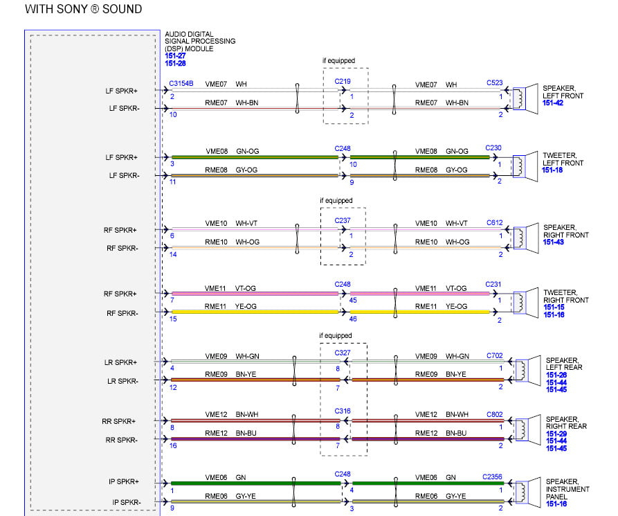 I Need The Wire Diagram For The Stereo And Speakers For A 2012 F150 