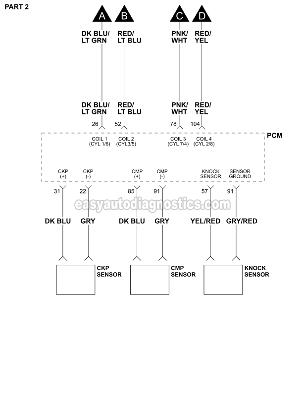 Ignition System Wiring Diagram 1997 1999 4 6L Ford F150 F250 