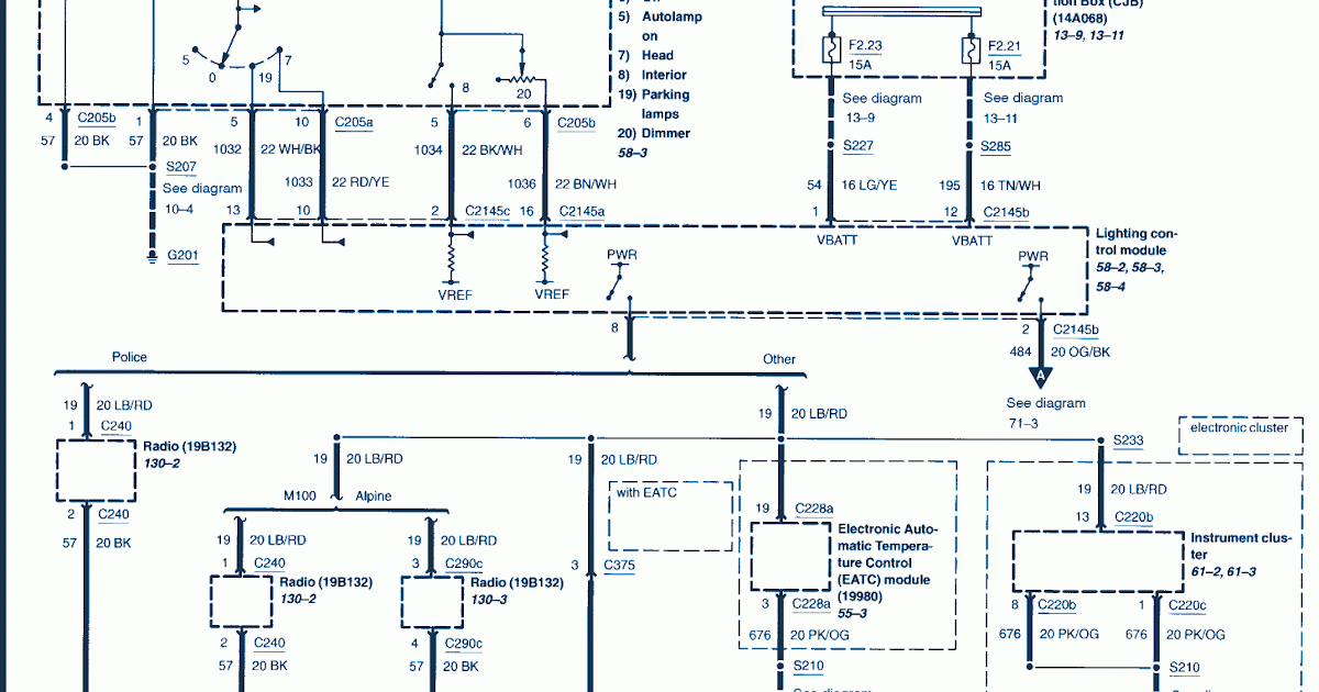 Light Circuit Diagram 2003 Ford Crown Vic Wiring Diagram